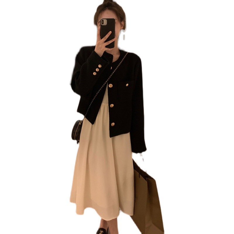 Picture of Tweed Style Outwear for Women Spring & Fall 2025 New Korean Style Loose Elegant Short Cardigan Woven Jacket Top