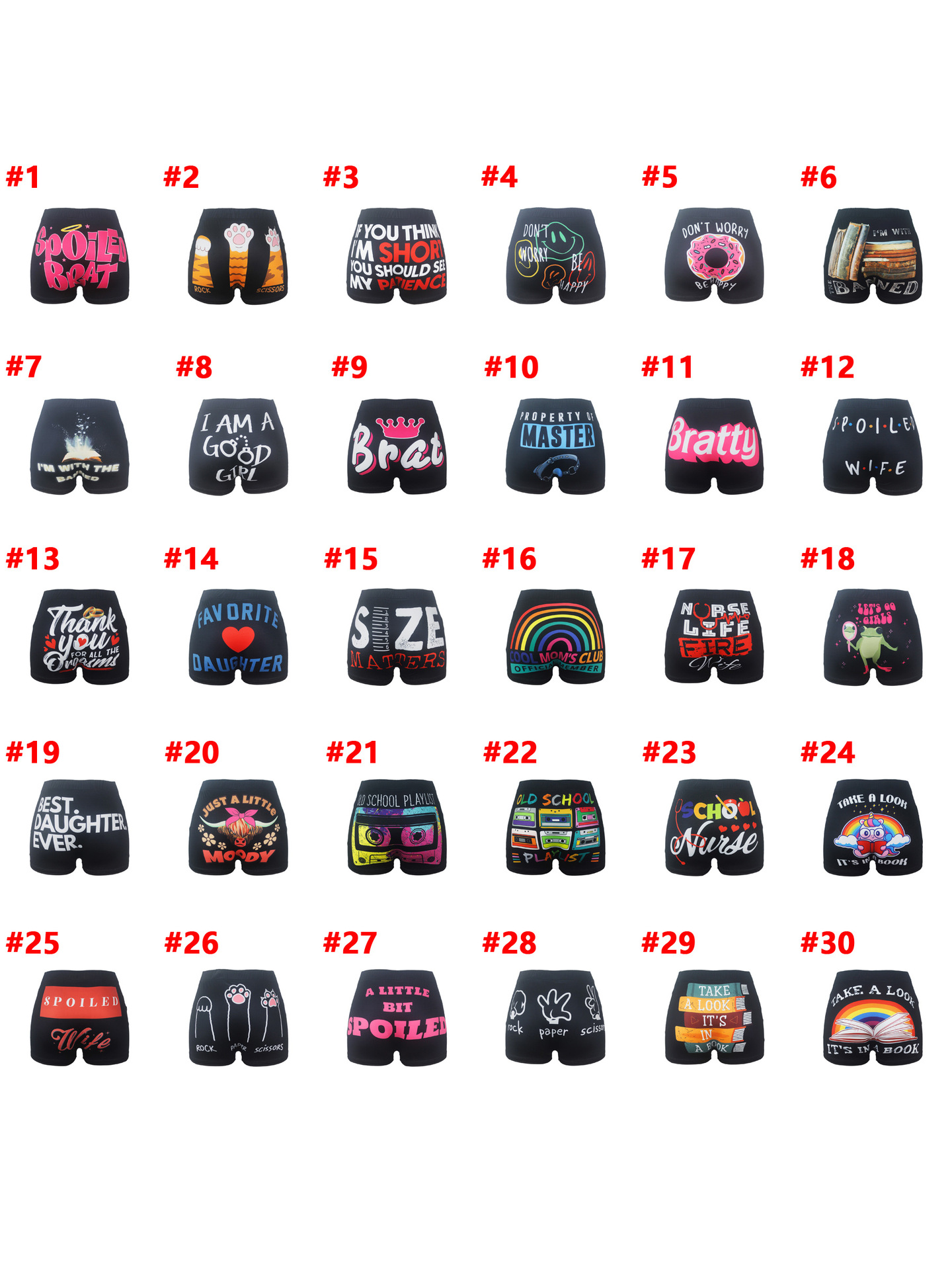 D9905 Amazon Hot European and American Women's Sexy Women's Tight Shorts Pattern Printed Shorts Yoga Pants
