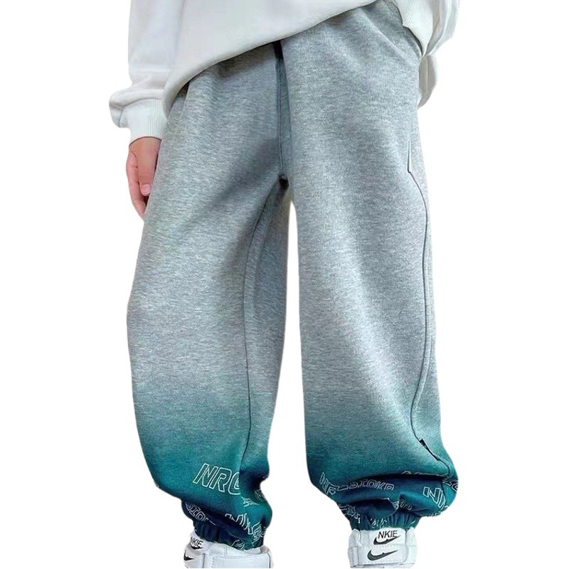 Boys' Pants 2024 New Spring and Autumn Children's Sports Pants Boys' Handsome and Fashionable Autumn Clothes Big Children's Autumn Sweatpants