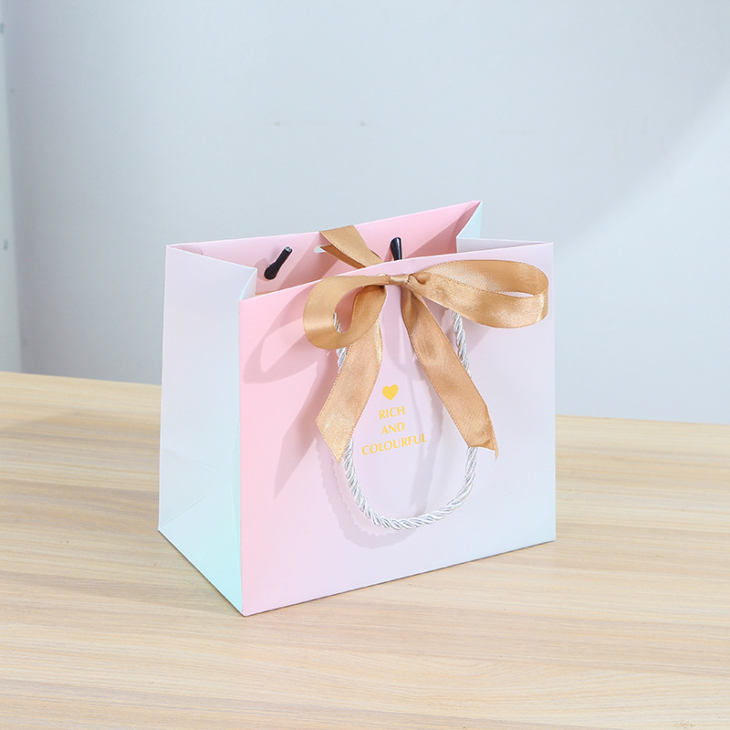 Picture of New Ins Style Packaging Bag Gradient Gift Bag Clothing Store Handbag Paper Bag Printed Logo Gift Bag