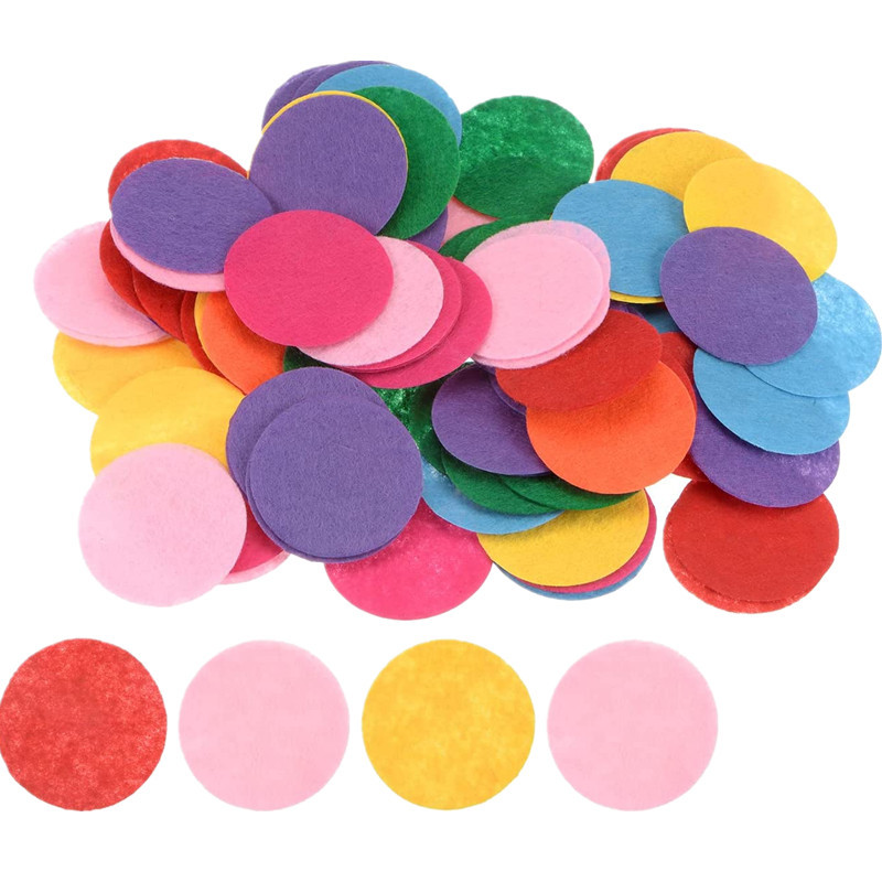 Non-woven disc material Children's handmade diy color felt cloth round flower gasket jewelry accessories