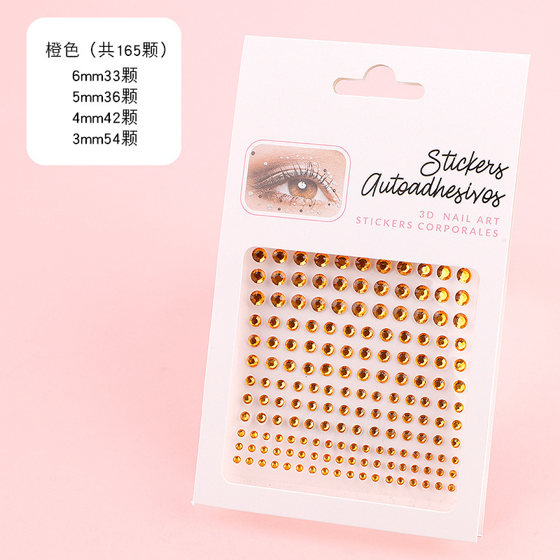 Picture of In stock cross-border hot acrylic eyebrow sticking Diamond 3456mm face sticker performance Color Diamond Crystal acrylic eye corner tears