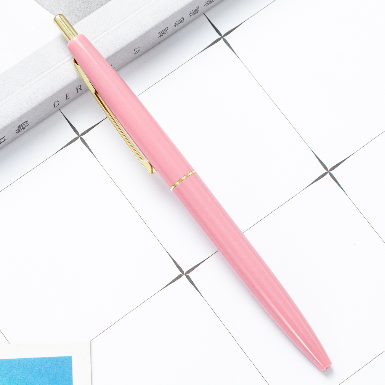 Picture of Press Multi-Color Ballpoint Pen Wholesale Office Stationery Student Plastic Ballpoint Pen Printed Logo Advertising Gift Promotional Pen