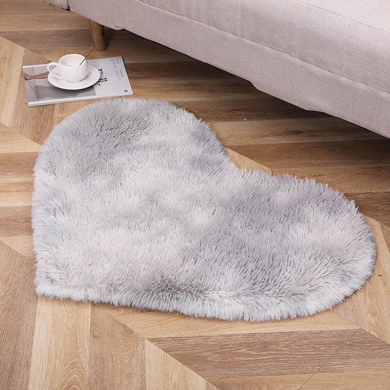 Picture of Modern Simple Silk Fool Love Carpet Bedroom PVpile Carpet Living Room Balcony Plush Mat Cross-border Supply