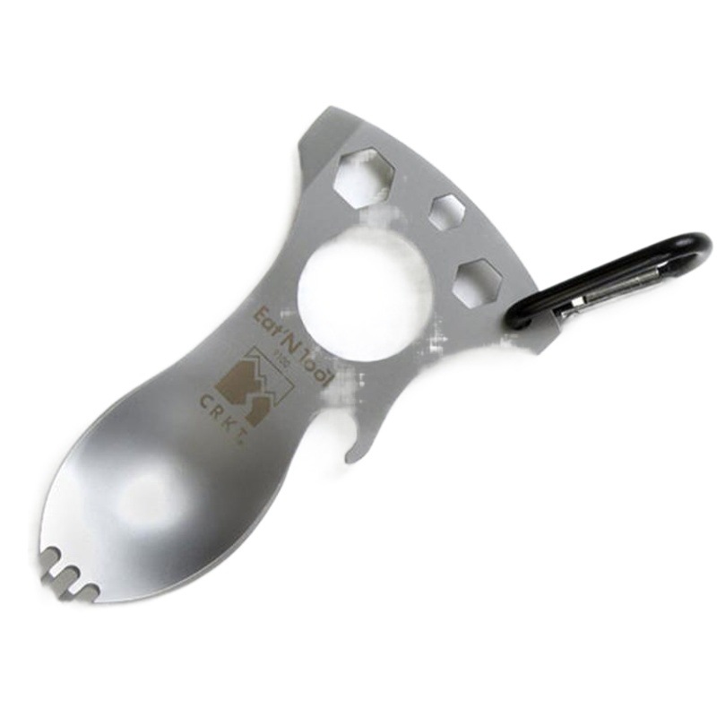 Picture of Outdoor Portable Tools Camping Equipment Outdoor Multifunctional Emergency Stainless Steel Spoon Fork Bottle Opener Wrench