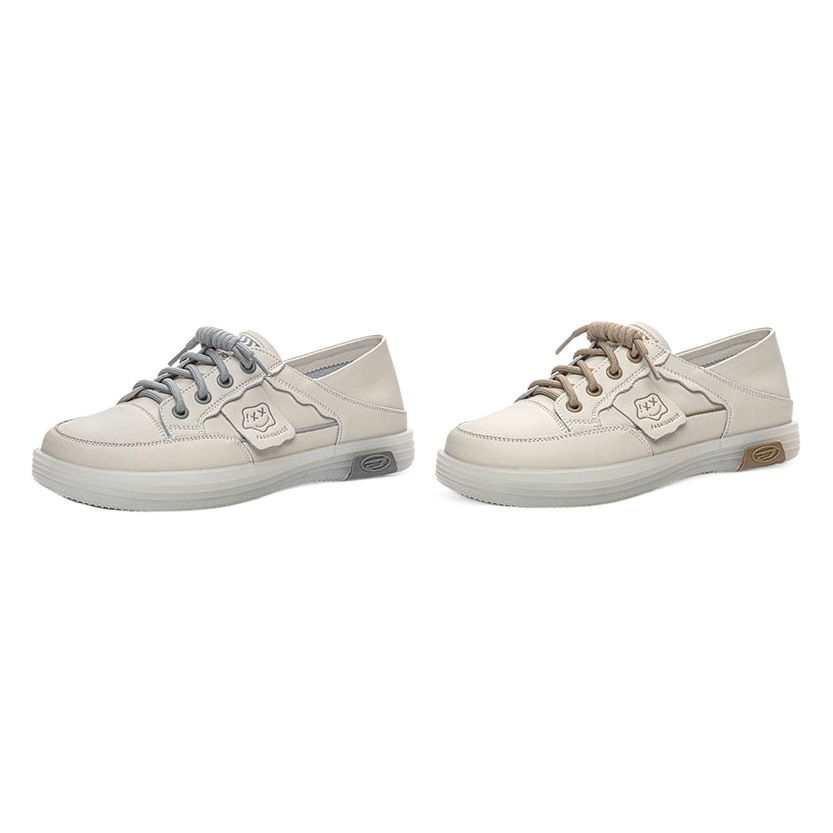 2025 New Genuine Leather White Shoes Ins Style Soft Sole Soft Surface Shoes Women's Spring All-match Casual Shoes Flat Women's Shoes