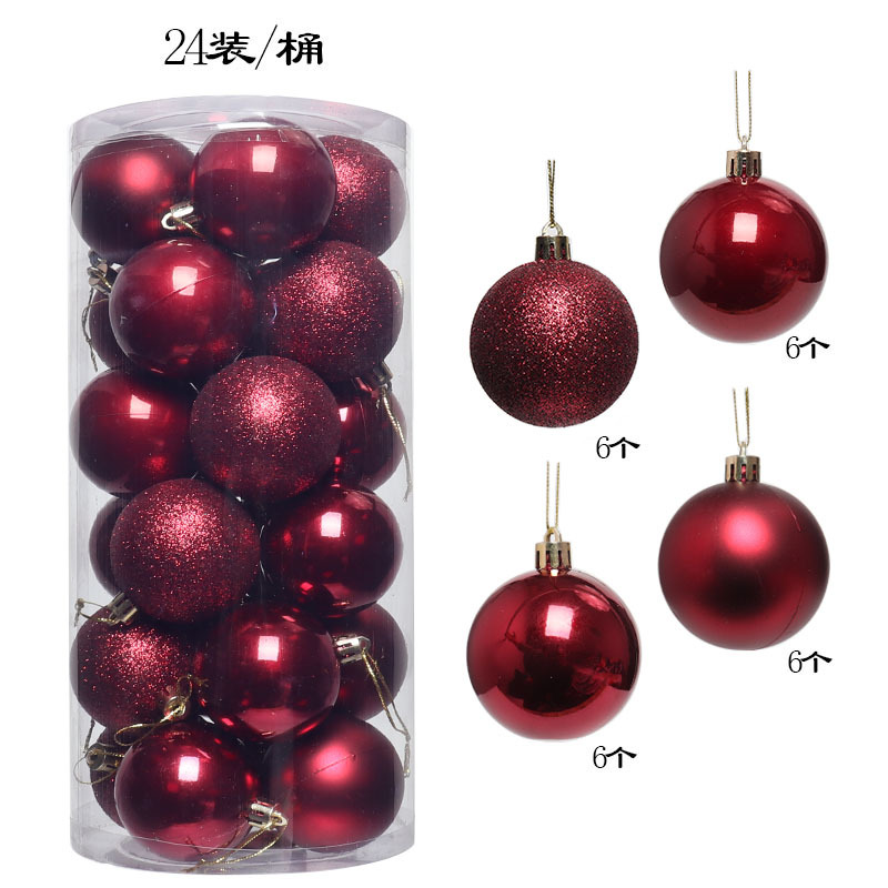 Picture of Christmas decorative ball electroplating plastic ball 3468CM barrel Christmas ball shopping mall ceiling Christmas tree pendant hanging ball
