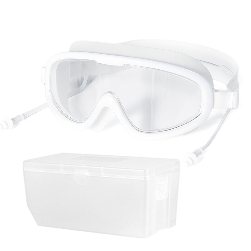 Picture of Swimming Goggles Hd Large Frame Adult Swimming Goggles Waterproof and Anti-Fog Swimming Goggles Swimming Goggles Earplugs All-In-One Training Wholesale