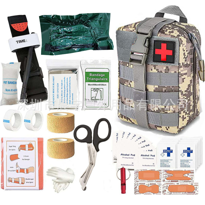 Picture of Outdoor Camping Survival Equipment Trauma Backpack Emergency Survival First Aid Kit Military Tactical Hemostatic Bandage
