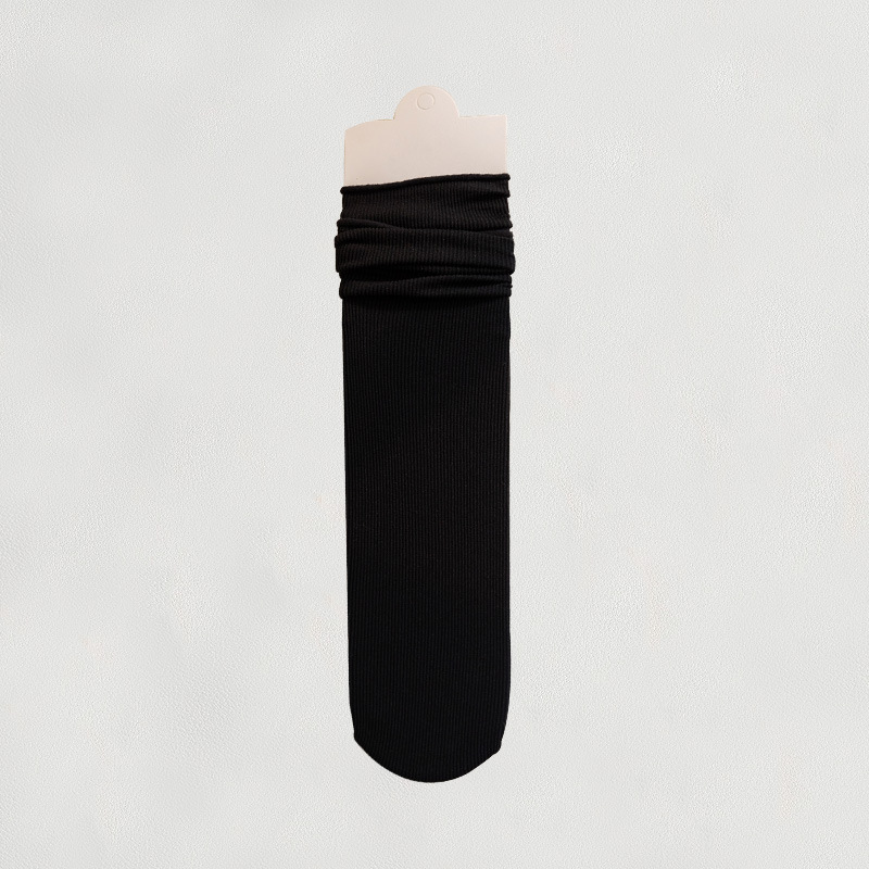 Picture of Spring and summer Japanese girls velvet ice socks in the tube boneless pile socks long ladies solid color socks manufacturers