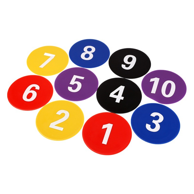 23cm Digital Landmark Pad Digital Plane Logo Plate Landmark Pad Basketball Sports 1-10 Training Marker
