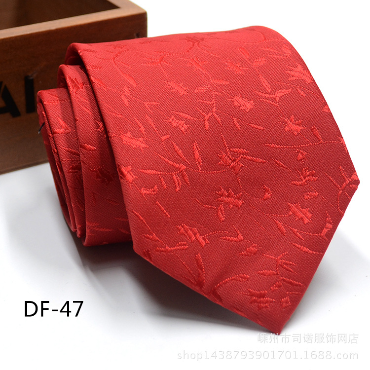 Picture of Tie business formal men's tie polyester yarn Arrow 8cm business tie