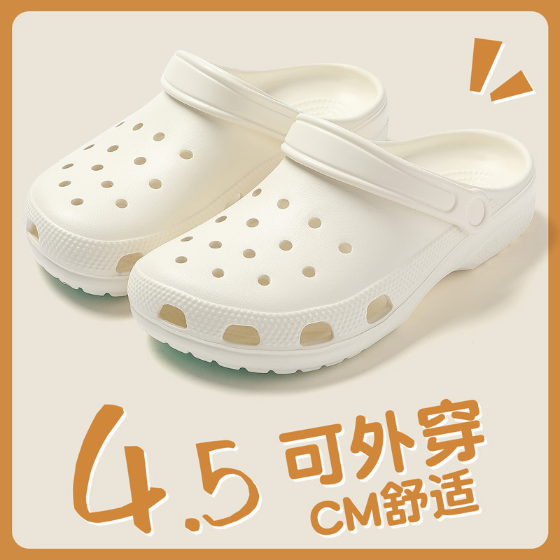 Croc Shoes 2025 New Summer Style Special Non-Slip Breathable Outer Wear with Heel Toe Cap Home Sandals for Operating Room