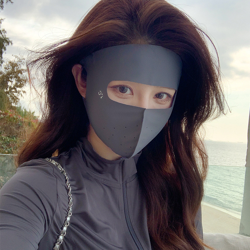 Picture of Mask sun protection female eye protection corner breathable summer sun protection UV protection outdoor sports seamless Ice Silk sun protection mask