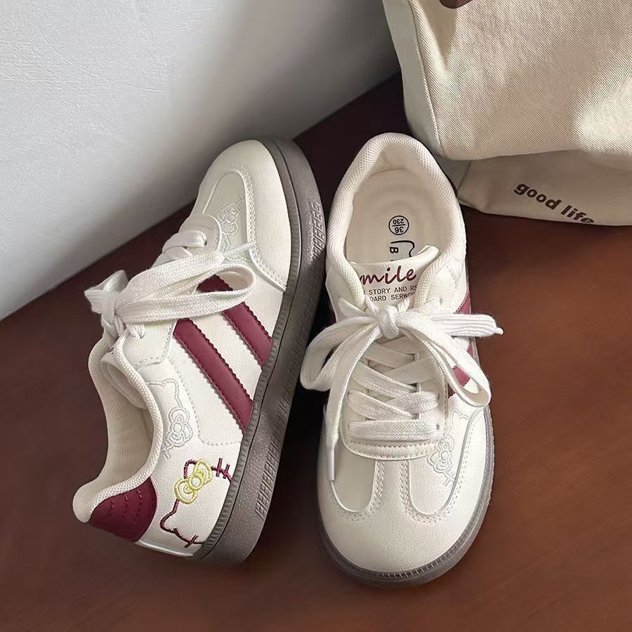 2025 Spring and Autumn Girls' New Korean Niche Versatile Casual Board Shoes Trend Cute German Training Shoes Women's Forrest Gump Board Shoes