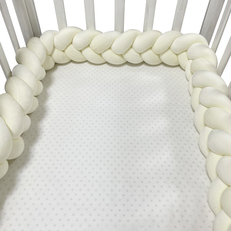 Picture of Baby Bed Circumference ins New Hand-Woven Long Knotted Ball Three-strand Brait Anti-collision Soft Bag Baby Bed Circumference