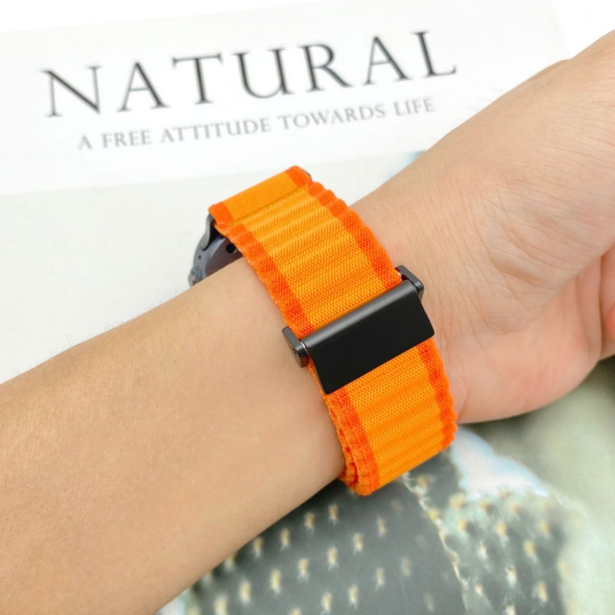Picture of Suitable for Samsung Watch7/8Ultra Watch Strap Galaxy 47mm Wide Corrugated Sports Off-Road Nylon Strap