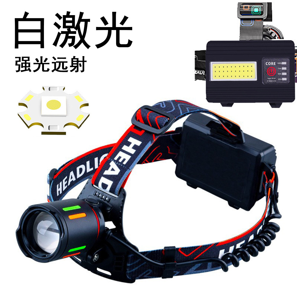 Cross-border new LED ultra-long endurance strong light headlamp USB charging outdoor night fishing waterproof portable COB headlamp