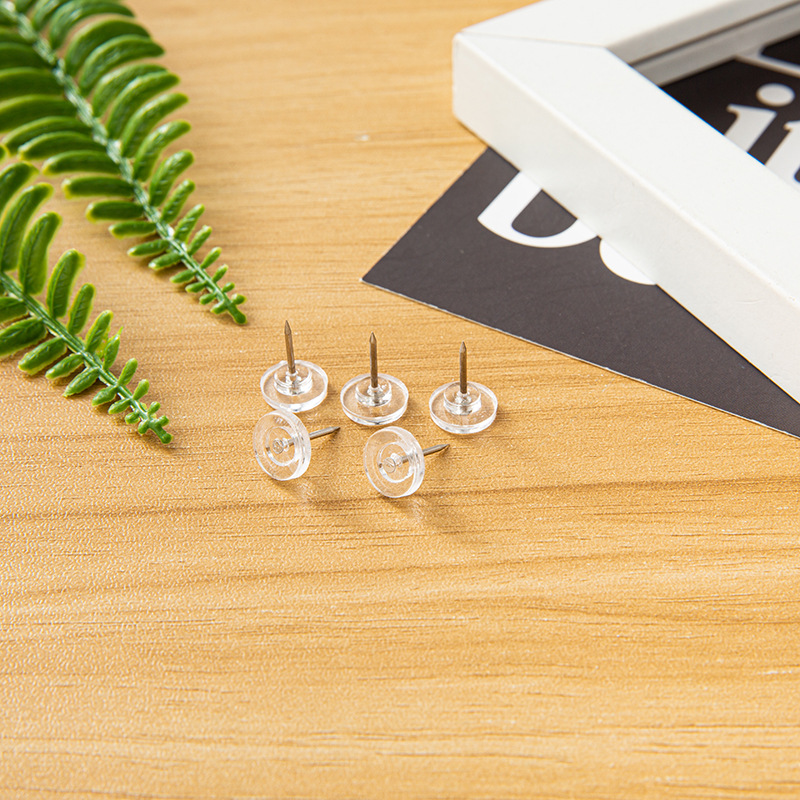 High transparent small round nail special-shaped round nail pushpin cork plastic pushpin press nail press nail 100 pieces per box