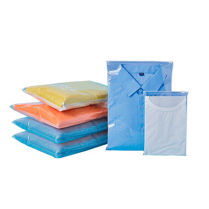 Picture of Spot plastic clothes self-sealing bag bath towel underwear towel socks transparent frosted clothing packaging zipper bag wholesale