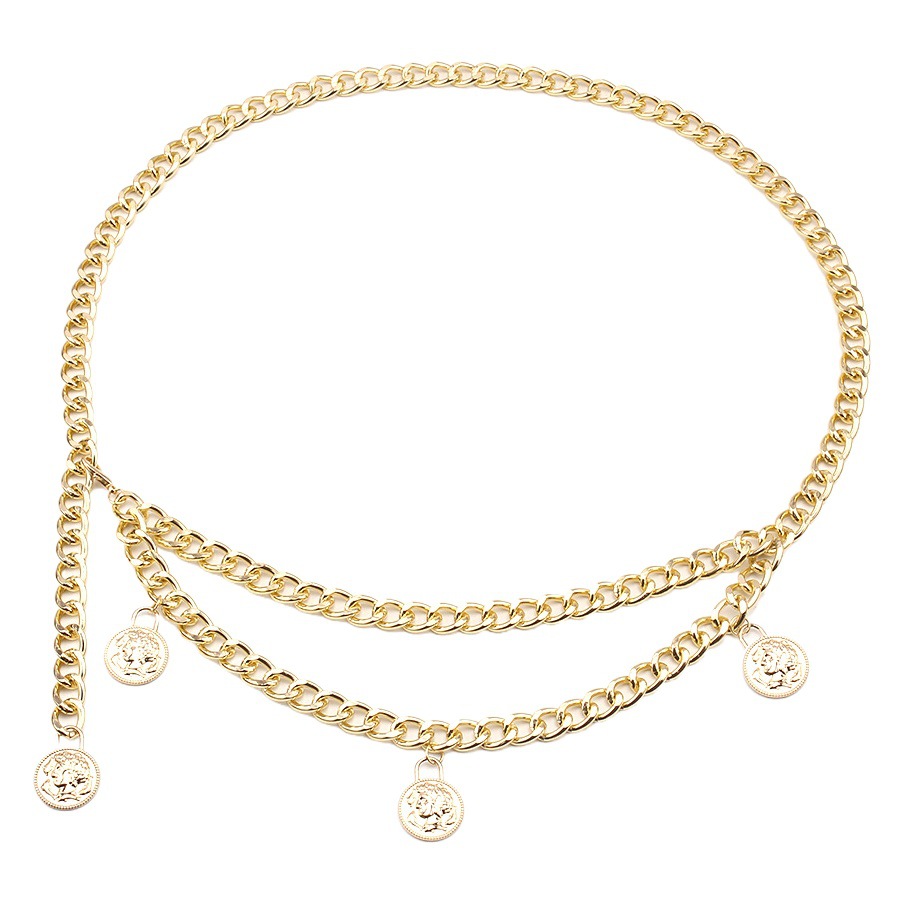 European and American cross-border jewelry metal Avatar chain waist chain with skirt suit jacket casual pants chain in stock