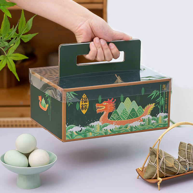 Dragon Boat Festival zongzi gift box outer packing box 2024 new creative fashion Dragon Boat Festival high-end duck egg gift box