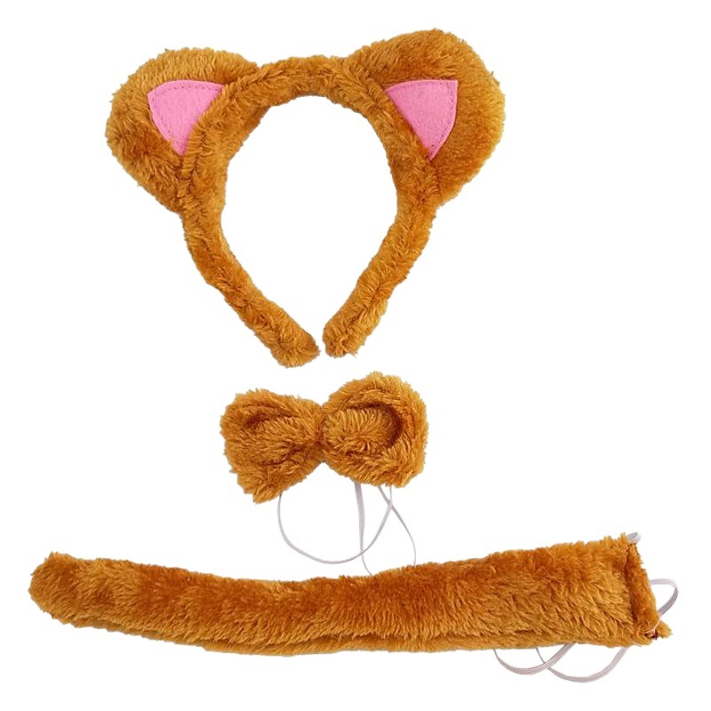 Children's Day Prom Performance Headwear Halloween Headband Decoration Party Headband Cat Ear Three-Piece Headwear