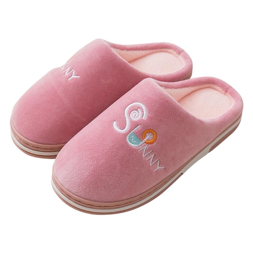 Internet Celebrity Cotton Slippers for Women's Home Winter Cute Thick-Soled Ins Cute Home Plush Indoor Warm Slippers for Men Winter
