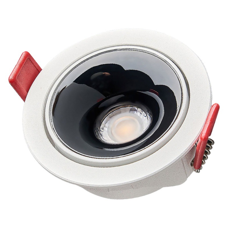 Ultra-thin embedded Hill spotlight household narrow edge anti-glare downlight ceiling lamp low ceiling living room headless lamp