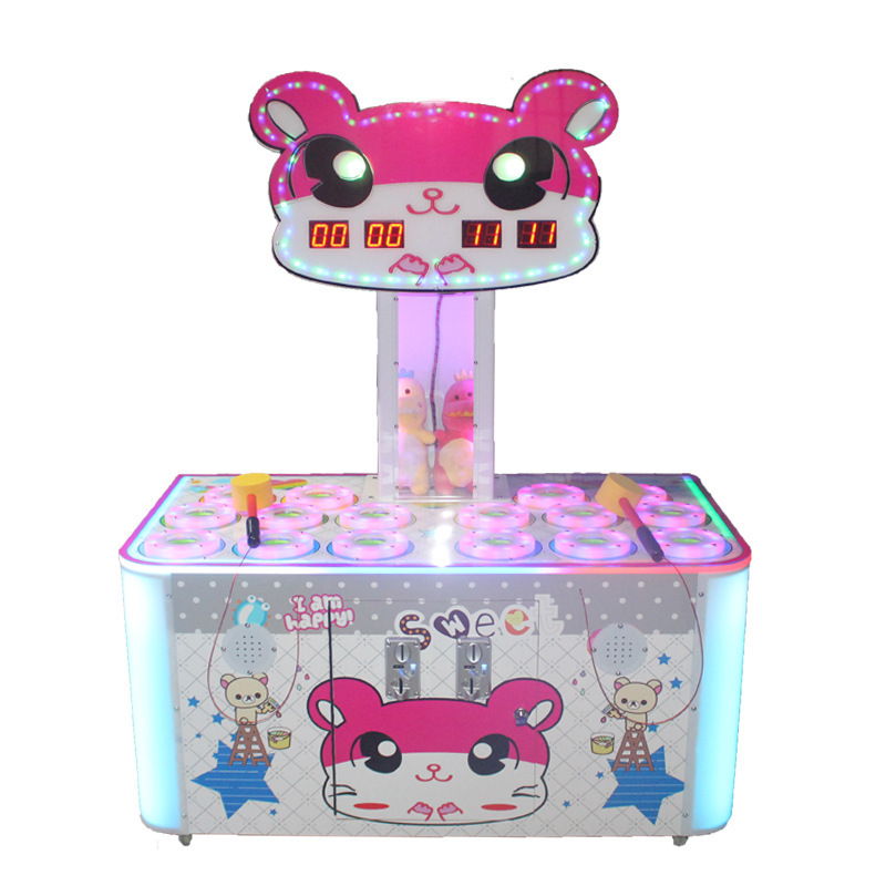 Internet-famous new commercial coin-operated QR code scanning two-person touchscreen tapping whack-a-mole parent-child interactive educational entertainment device