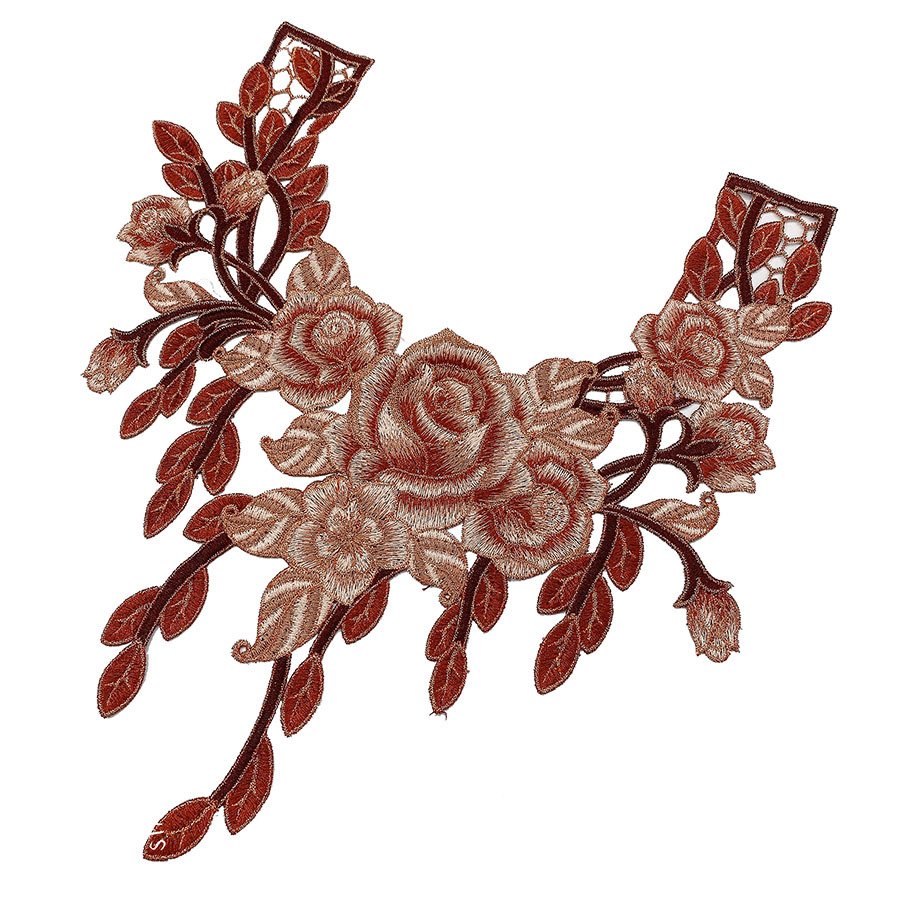 Middle-aged and elderly temperament water-soluble thin thread with gold silk DIY accessories clothing ethnic style clothing embroidery neckline