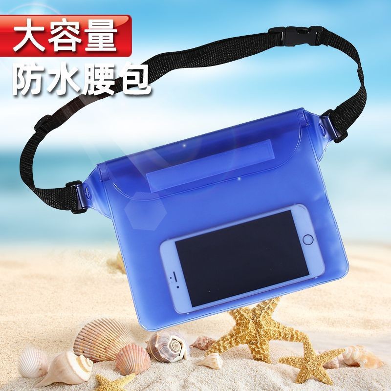 Waterproof Waist Bag Diving Swimming Mobile Phone Waterproof Bag for Men and Women Drifting Hot Spring Universal Satchel Rainproof Mobile Phone Bag