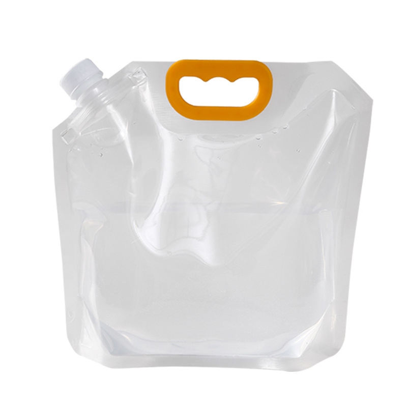 Picture of in stock beer bag takeaway draft beer suction nozzle packaging bag disposable transparent self-supporting suction nozzle sealed packaging bag