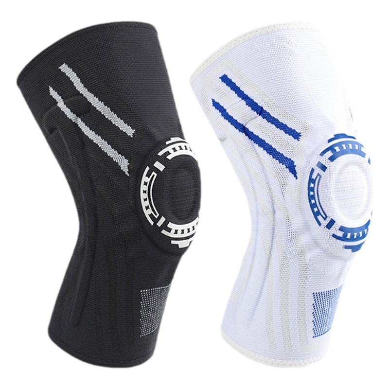 Sports knee pad basketball running fitness cycling knee protective cover silicone anti-collision spring support protective gear wholesale