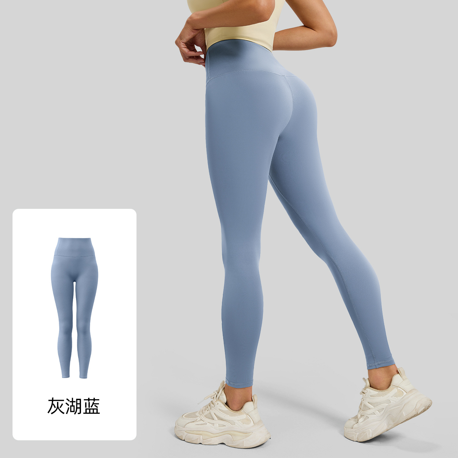 Picture of Juyitang Nude High Elasticity Yoga Pants High Waist Hip Lifting Sports Tight Fitness Wear Trousers for Women