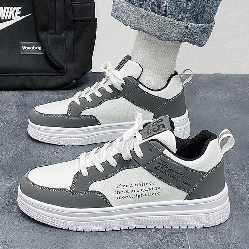 Spring Men's Shoes New Breathable White Shoes Men's Trendy All-match Niche Design Sports Casual Sneakers Trendy Shoes