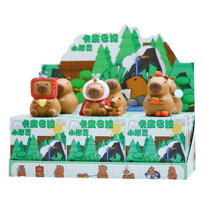 Cute little bean khaki balakatong doll trendy surprise blind box resin hand-made online hot selling gift