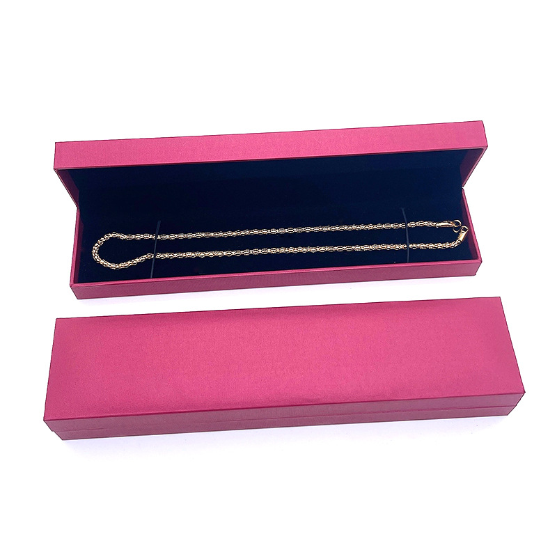 Rose Red Necklace Packaging Box Jewelry Box Leather-filling Paper Plastic Box Printing Pendant Jewelry Gold Storage Box Bracelet Box