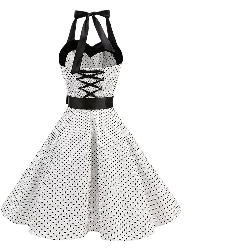 Foreign trade wave retro suspenders sexy dress tube chest slim neck big skirt a generation of hair