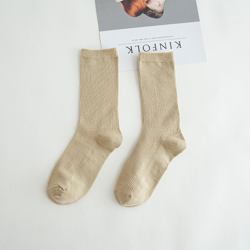 Picture of Spring and summer women's socks solid color dopamine color tube socks Zhuji pile socks ladies candy color socks cotton socks