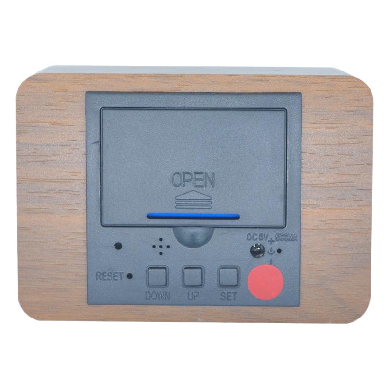 Source of Goods Ebay Digital Display Silent Led Wooden Clock Rectangular Wooden Alarm Clock Desktop Luminous Alarm Clock