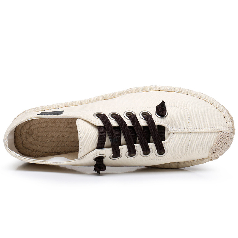 Picture of Linen Fisherman Shoes Summer Cloth Shoes Men's Soft Sole Men's Shoes Slip-on Chinese Style Men's Casual Beijing Canvas Shoes