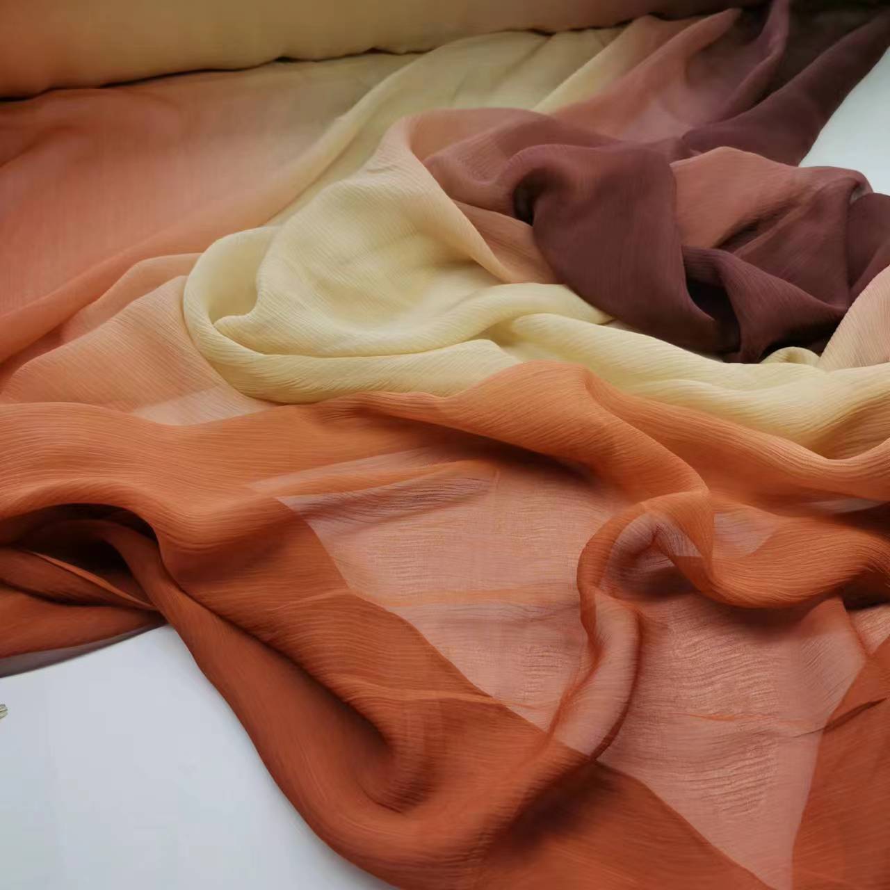 Gradient 10 Mmi Sang silk smooth twisted Qiao fabric wide fashion dress silk fabric
