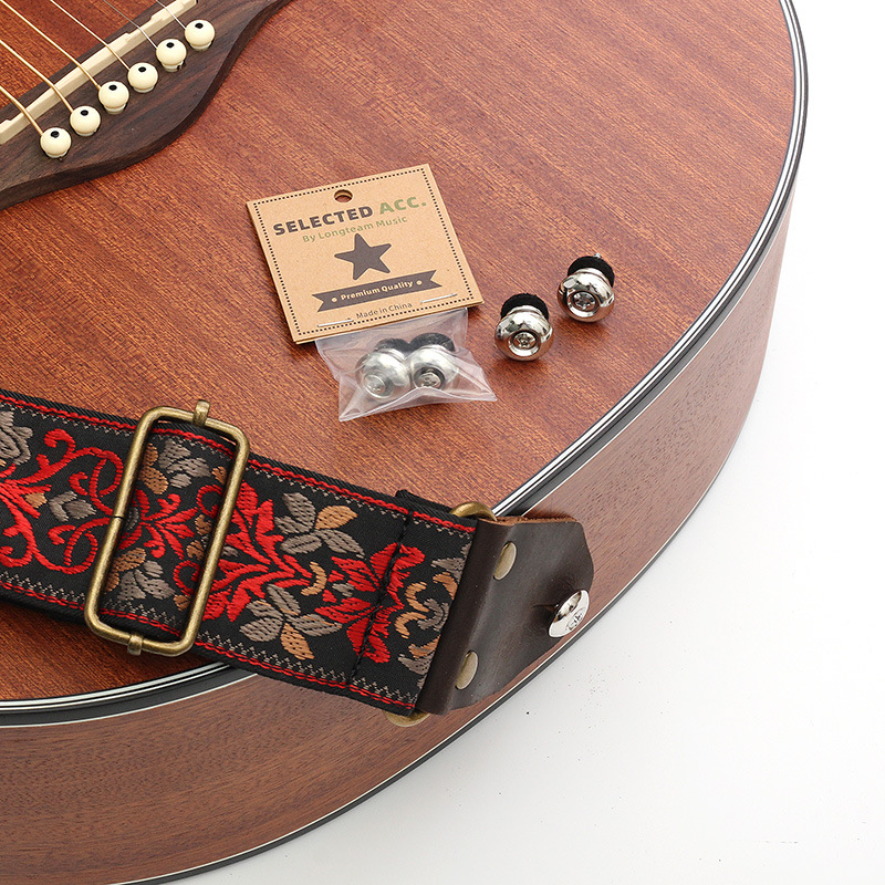 silver Anti-slip Guitar Strap Button Ukulele Tail Pin Bass Electric Guitar Strap Buckle Piano Pin Guitar Accessories