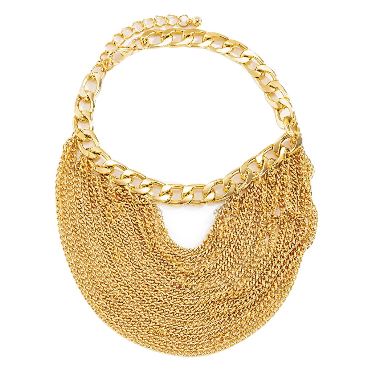 European and American temperament multi-layer tassel hip-hop anklet female exaggerated personality geometric metal chain high-heeled shoes chain wholesale