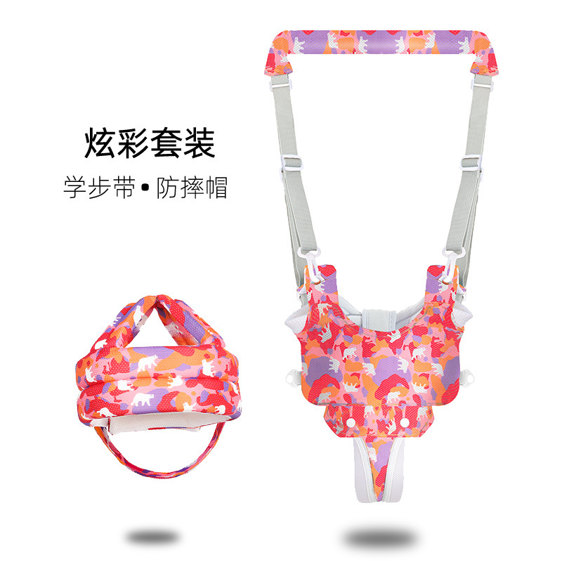 Picture of Children's Toddler Belt Baby Toddler Traction Belt Mesh Breathable Baby Anti-fall Cap Anti-fall suit Factory