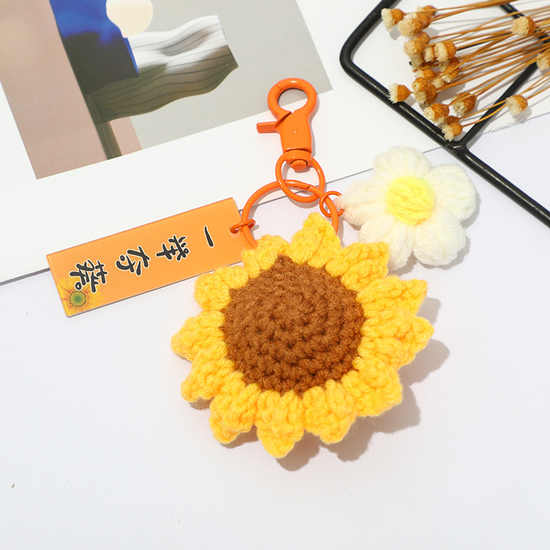 Picture of Wool knitted handmade pendant Persimmon Persimmon Ruyi keychain good thing happened pendant gift box accessories hanging jewelry
