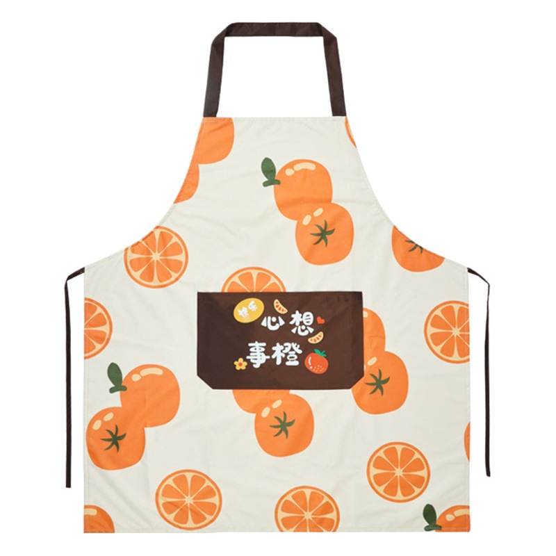 New waterproof apron women's fashion kitchen household anti-fouling erasable hand cotton overalls men's stain-resistant apron wholesale