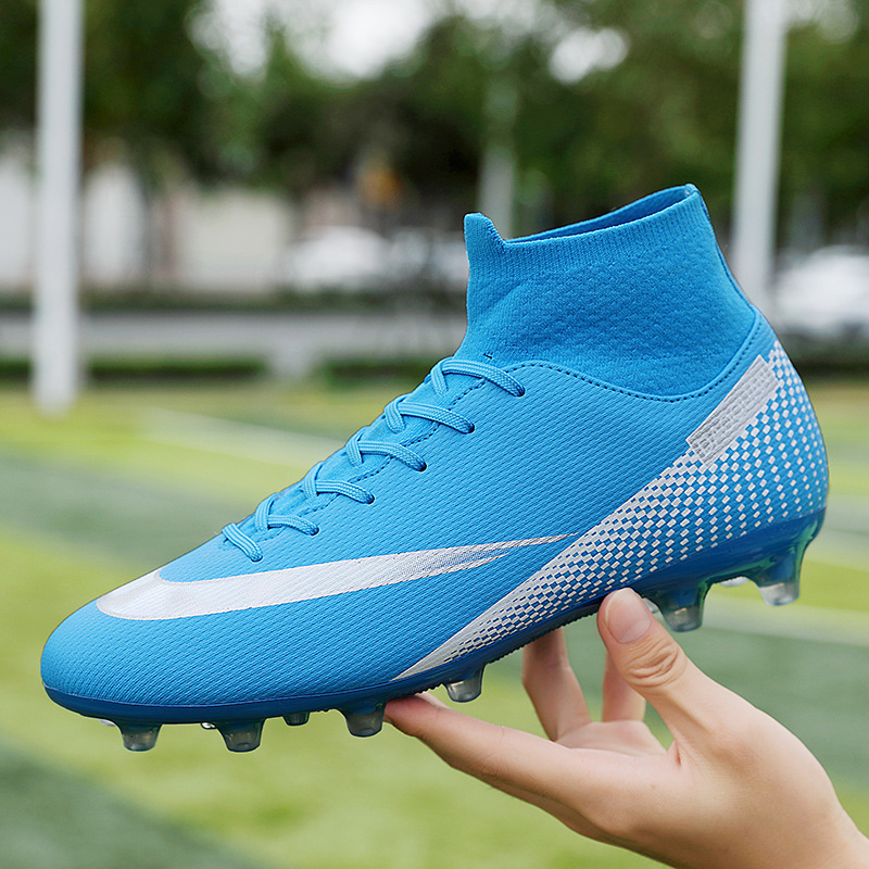 Picture of Summer and Autumn Football Shoes for Boys and Girls, High-Top Broken Nails, Long Spikes, Competition Shoes, Fashionable Sports Shoes, Football Shoes, Children's Shoes