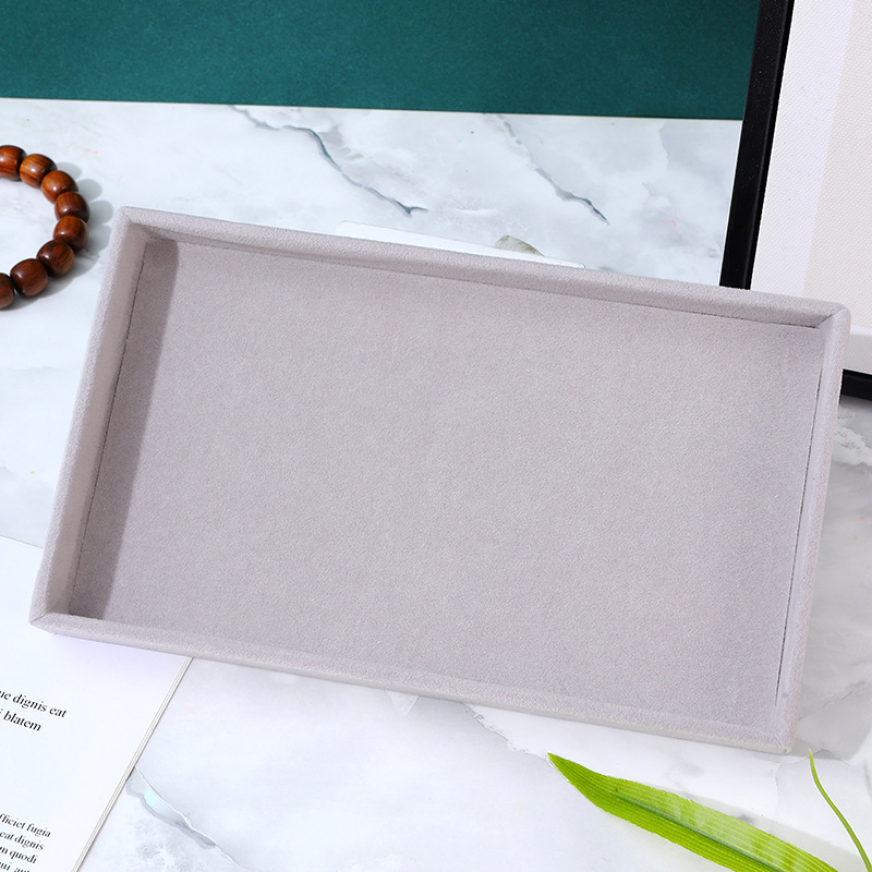 Picture of Cross-border in stock Flannel Jewelry Plate small size Beige Drawer Storage Jewelry Plate Home Display Storage Box